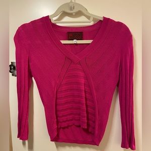 Gianni Versace Vintage Fuchsia Knit Top